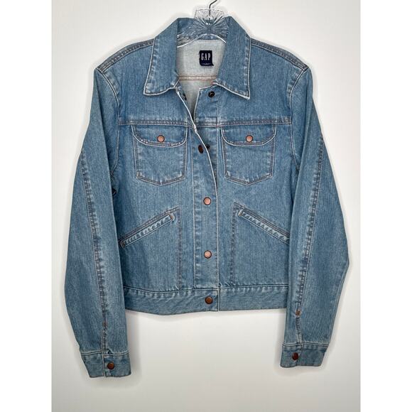 Vintage Y2K GAP Denim Trucker Jacket Light Wash Size L (2001)
Unisex - Picture 5 of 12